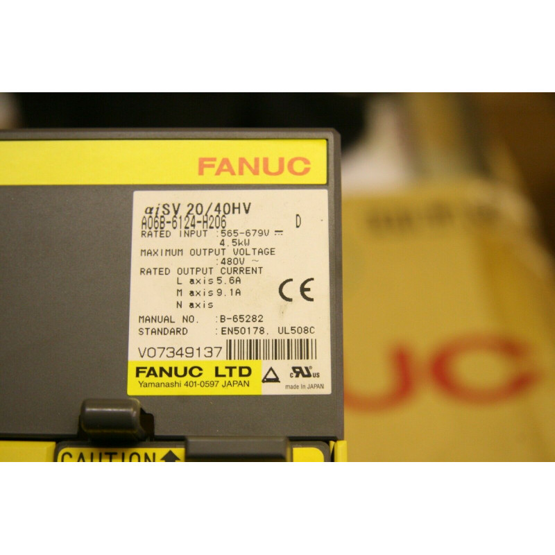 FANUC Servo Amplifier Type: aiSV 20/40HV SN:A06B-6124-H206