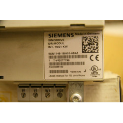 Siemens Simodrive 611 Módulo de alimentación y recuperación Modelo: 6SN1145-1BA01-0BA1 Version: H