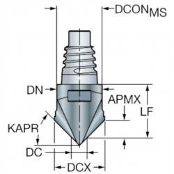 CoroMill® 316 Chamfer Milling Cutter - Sandvik 316-16CM800-16045G 1730