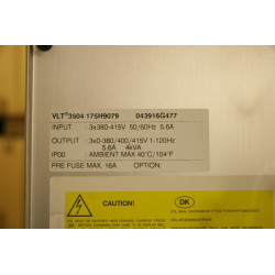 Danfoss VLT 3504 HVAC Frequenzumrichter-Hersteller-Typ: 175H9079