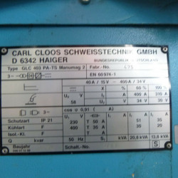 Schweißanlage-  CARL CLOOS SCHWEIßTECHNIK GMBH Typ: GLC 403 PA-TS