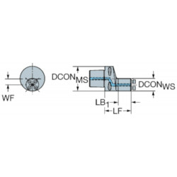 Adapter Coromant Capto® - CoroTurn® SL- Sandvik C8-570-2C 40 089R