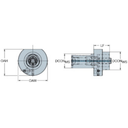 VDI en Coromant Capto® unidad de sujeción-Sandvik C8-NC3000-V60-085