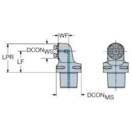 Adaptador Coromant Capto® - CoroTurn® SL-Sandvik C8-570-40-RF