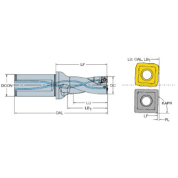 CoroDrill® 880 broca de plaquita intercambiable Sandvik 880-D3600L40-02